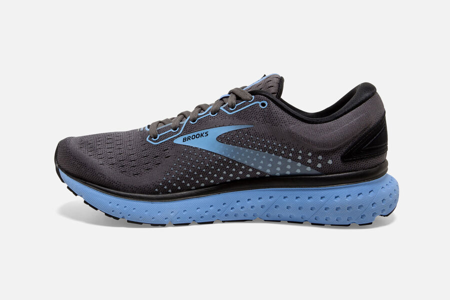 Brooks Glycerin 18 Road Running Shoes - Womens - Black/Blue - UH8601749